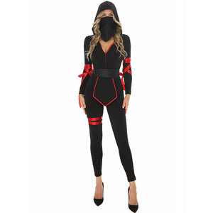 Máscara de Cosplay de <span class=keywords><strong>Ninja</strong></span> Femenina de <span class=keywords><strong>Anime</strong></span> en Oferta, Disfraz de Medias Negras para Halloween para <span class=keywords><strong>Mujer</strong></span> Adulta - Product Image 2