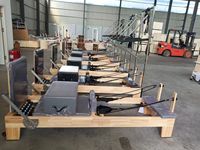 Cama de Pilates Reformer de Alta Calidad con Núcleo de Roble Macizo, Equipo de Pilates de Grado Comercial para Gimnasio, Cama de Fitness Resistente