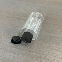 Botella de PET Transparente Redonda de 100 ml con Tapa Abatible, Personalizable con Logotipo, para Tónico/Limpiador Facial