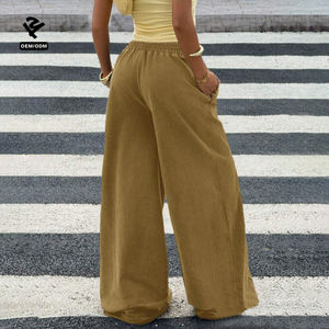 Pantalones Deportivos Personalizados F5786 para <span class=keywords><strong>Mujer</strong></span>, Pantalones de Chándal, Ropa Femenina, Pantalones Anchos, Pantalones Holgados con Cordón, Pantalones para <span class=keywords><strong>Mujer</strong></span> - Product Image 5