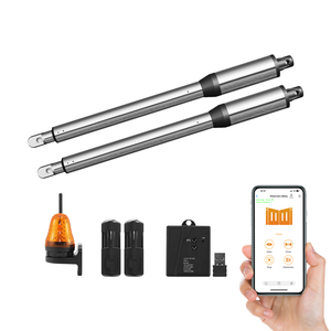 Ouvre-porte battant moderne à double bras C01 pour villa, opérateur <span class=keywords><strong>électrique</strong></span> automatique avec contrôle WiFi et moteur sans fil JJ-PKM-C01 - Product Image 1