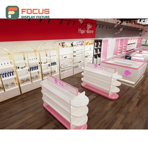 Luxury Hair Extension Display Counter Glass Showcase Drawer Integrated Shelf Display Counter Cabinet - Product Image 6