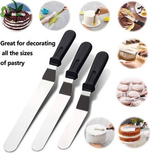 OKSILICONE decoración crema espátula 6/8/10 pulgadas <span class=keywords><strong>de</strong></span> acero inoxidable pastel espátula raspador <span class=keywords><strong>de</strong></span> desmoldeo cuchillo herramientas para hornear Layerer - Product Image 1