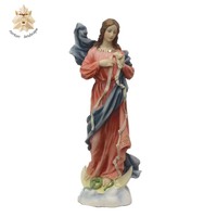 Statue de l'ange grandeur nature et de la Vierge Marie en fibre de verre, sculpture décorative religieuse pour l'extérieur, Mère Dieu