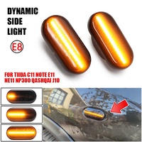 Luces Marcadoras Laterales Secuenciales para Nissan Tiida C11 Note E11 Micra K12 NP300 Navara D40 Qashqai J10, Lámparas Intermitentes LED de Señal de Giro