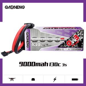 แบตเตอรี่ลิเธียมโพลิเมอร์ GNB GAONENG 9000MAH 3S 3S2P HV 11.4V 130C แบบมีสาย  พร้อมกล่องแข็ง สำหรับรถบังคับวิทยุ เรือบังคับวิทยุ รถออฟโรด  ขั้วต่อ TRX EC5 DEANS XT90 XT60 AS150 XT150 - Product Image 3
