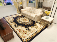 Tapis en laine traditionnel à motif floral, rectangulaire, à poils moyens, noué à la main, antidérapant, pour chambre à coucher
