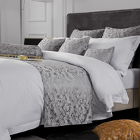 Parures de lit d'hôtel modernes, collections de draps, parures de lit de luxe en satin de coton