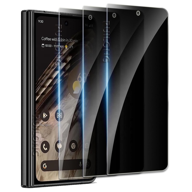 Anti-Spy Private Tempered Glass Anti-Scratch Case Friendly Screen Protector for Google Pixel 11 Pro Fold 10 9 Fingerprint Unlock