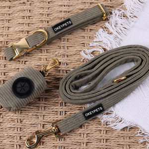 Kalung leher tali pengikat anjing, bahan korduroi liburan lucu 6 buah/Set - Product Image 4