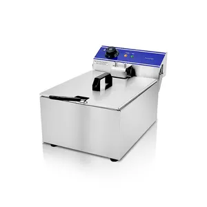 Electric Deep Fryer Counter top Stainless Steel Deep Fryer with Single Temperature Control for Restaurant