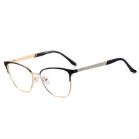MS 97779, montura de ojo de gato de Metal para mujer, gafas ópticas antiluz azul, gafas de diseño moderno a la moda, logotipo y fotocromáticas personalizadas