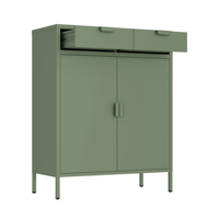 Commode en métal pour salon avec tiroirs, meuble de rangement en acier pour chambre à coucher avec unité de rangement