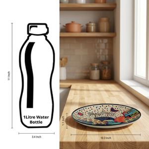Handmade Ceramic Bohemian <b>Wall</b> <b>Plate</b> Round 400mm Decorative Art Dish for Home Interior Design - Product Image 1