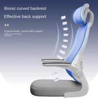 Chaise d'ordinateur ergonomique en maille, chaise de bureau avec dossier à ailes, base à 5 étoiles, roulettes, siège pivotant, accoudoirs rabattables pour la maison et le bureau
