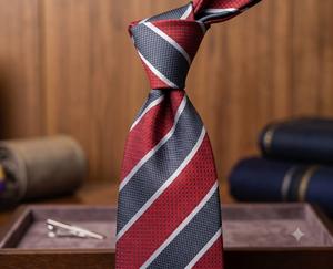 Corbata de Seda Elegante con Diseño Paisley a Rayas para Hombre, para Negocios, Bodas y Fiestas, con Logotipo Personalizado, Accesorio de Regalo, KABA TEKSTIL - Product Image 4