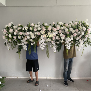 E-FR0014 Camino de Mesa de Flores Artificiales de Seda al por Mayor, Camino de Mesa de Flores de Color para Decoración de Bodas - Product Image 4