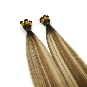 Hoge Kwaliteit Luxe <span class=keywords><strong>Hand</strong></span> Gebonden Inslag Hair Extensions Dubbel Getrokken Dikke Uiteinden Snelle Levering Remy Hair Grade Russische Haartype - Product Image 3