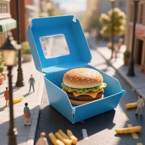 クラフトバーガーボックスクラムシェル使い捨て | 漏れのない | 電子レンジセーフ | エコ包装 - Product Image 1