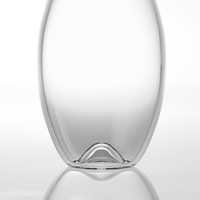 Bouteille en verre transparent de 750 ml en forme de goutte d'eau, décanteur à spiritueux en verre extra clair avec bouchon en liège profond pour le stockage de liqueurs