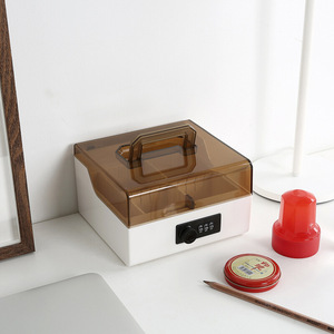 Scatola di Stoccaggio Trasparente Quadrata Glosen con Serratura a Combinazione, Capacità 3-6L, Design Multifunzionale Regolabile - Product Image 1