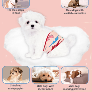 WL Lot de 3 bandes de ventre douces et confortables pour chiens mâles Couches pour chiens lavables et réutilisables Enveloppes d'incontinence à haute absorption et anti-fuite - Product Image 4