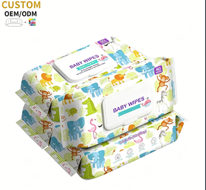 Lingettes pour bébé super douces, originales, biodégradables, à base de plantes, sans plastique, écologiques, 80 pièces, extrait d'aloe vera, non parfumées - Product Image 2