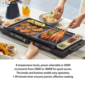 Cocina de inducción doble portátil, estufa de inducción plegable, placa caliente, quemador de encimera, 9 niveles de potencia, temporizador - Product Image 3