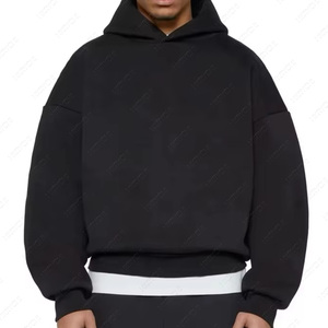 Sweat à capuche zippé robuste pour homme, style décontracté à épaules tombantes, en coton molletonné imprimé bulles, idéal pour l'hiver - Product Image 1