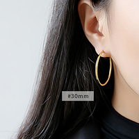 Boucles d'oreilles créoles rondes en or 18 carats de luxe pour femmes, argent sterling 925, boucles d'oreilles de créateur tendance, bijoux fins personnalisés, vente en gros
