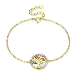 2022 hot sale flexible crystal beads sterling silver bracelets & bangles for women
