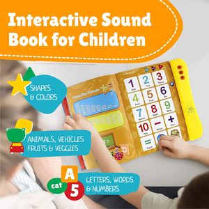 หนังสือเสียง ABC แบบโต้ตอบสำหรับเด็กตัวอักษรภาษาอังกฤษสำหรับเด็กเรียนรู้คำศัพท์กระดานการศึกษาหนังสือเสียง - Product Image 5