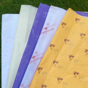 Giấy gói quà in logo vàng thân thiện với môi trường, thương hiệu vàng, tùy chỉnh - Product Image 4