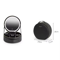 Nouvelle trousse de maquillage intelligente à LED avec miroir, sac cosmétique grande capacité, sac de rangement portable tendance, sacs de maquillage de voyage