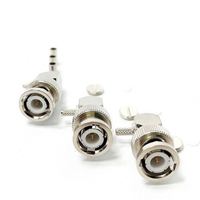 Connecteur coaxial RF BNC mâle à angle droit de 90 degrés, 50 ohms, 75 ohms, à sertir pour câble RG316, RG174, RG178, RG179, LMR100