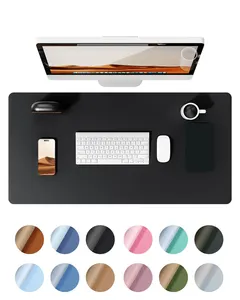 Jieyu 양면 다기능 책상 패드 방수 책상 블로터 프로텍터 가죽 책상 쓰기 매트 마우스 패드