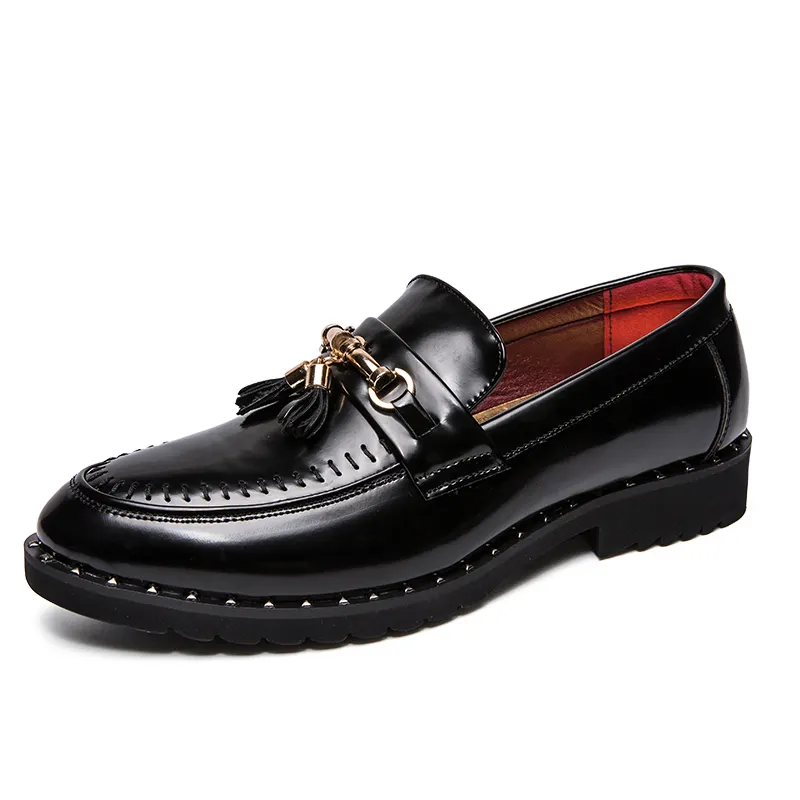 Retro Classic Handsome Outfit Casual Leisure Formal Shoes Comfortable Men Leather Dress Shoes