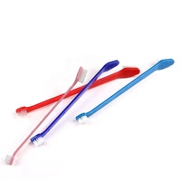 Brosse à dents pour chiens et chats en plastique, simple, écologique, double sécurité, facile à utiliser, pratique, tailles S/M, vente en gros du fabricant