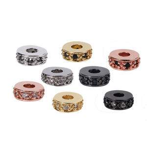 Offre Spéciale Micro pavé laiton strass tête de loup crâne couronne incrusté Zircon entretoise perle breloques pour la fabrication de bijoux en gros - Product Image 2