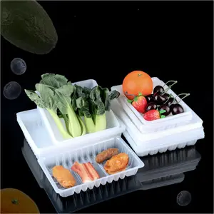Caja de tazón de bandeja de embalaje de alimentos de plástico blíster personalizado para supermercado contenedor de concha de mantenimiento fresco muestra sin molde