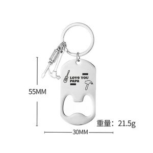 Porte-clés ouvre-bouteille en acier inoxydable, gravure personnalisée, cadeau DIY pour petit ami, cadeau promotionnel pour la fête des pères - Product Image 4