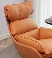 Fauteuil pivotant de luxe italien moderne, vert, à dossier haut, inclinable, avec appui-tête, pour salon