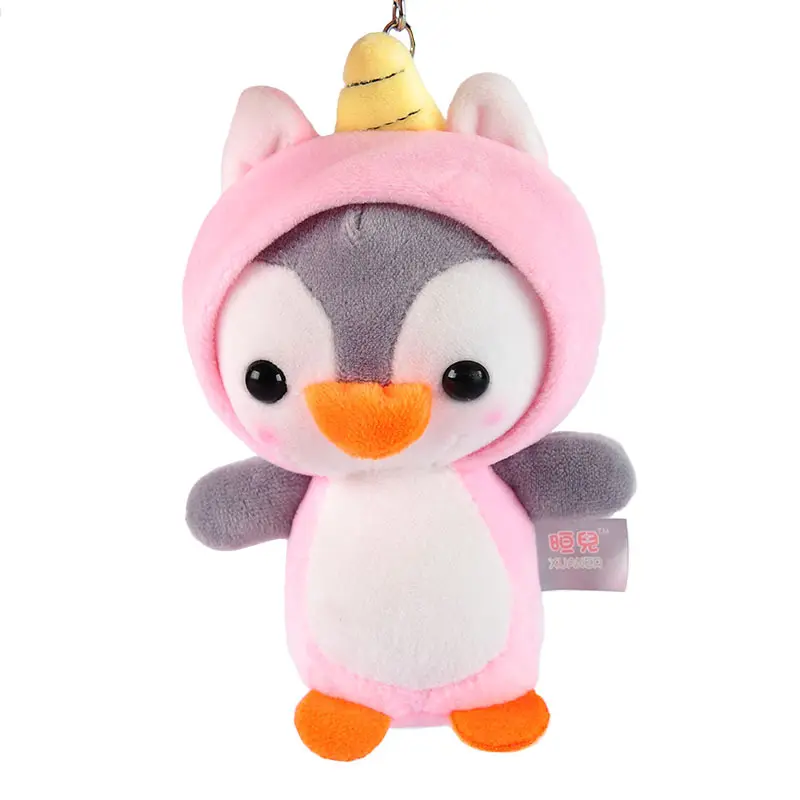 wholesales 8cm guKawaii Cute Cartoon Penguin plush Doll Stuffed animals Penguin Plush Toys Penguin plush Key Ring