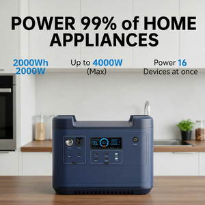 Solar Power Supply Fast Charging Solar Generator 2400W 2500W Powerstation EU <b>Portable</b> Power Station - Product Image 5