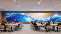 Écran LED COB HD en aluminium moulé sous pression, à petit pas de pixel et haute contraste, pour réunions en intérieur, centres de commandement et publicité