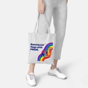 DLBZ Sac fourre-tout en toile personnalisé, robuste, écologique, uni, pour l'extérieur, idéal pour la Journée de la fierté des minorités (Wholesale) - Product Image 4