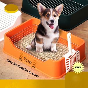 टिकाऊ कुत्ते बिल्ली पोटी बड़े आयताकार स्टेनलेस स्टील प्रशिक्षण शौचालय मटर ट्रे स्कूप कूड़े - Product Image 2