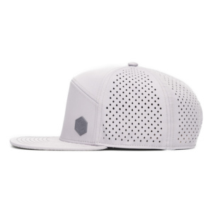 Tcap China White Color 6 Panels Rubber Patches <b>Flat</b> Brim Camp <b>Cap</b> for <b>Man</b> - Product Image 2