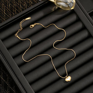 Colgante de corazón de acero de titanio, collar <span class=keywords><strong>y</strong></span> pulseras de <span class=keywords><strong>amor</strong></span> de <span class=keywords><strong>Amistad</strong></span>, conjuntos de joyería para mujer - Product Image 2