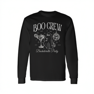 T-shirt à manches longues pour femme adulte, col rond, cadeau d'Halloween, Boo Crew Bachelorette Party - Product Image 2